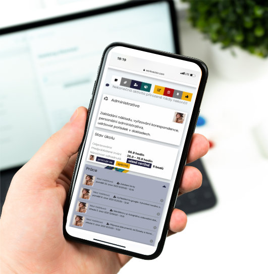 User using WorkVector on mobile.